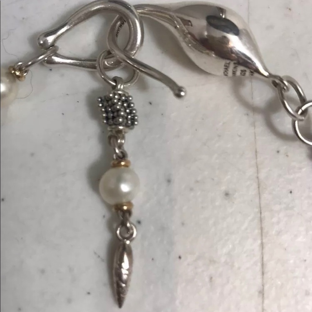 Signed Michael Dawkins .925 silver chain 14Kt Acc - Picture 6 of 8